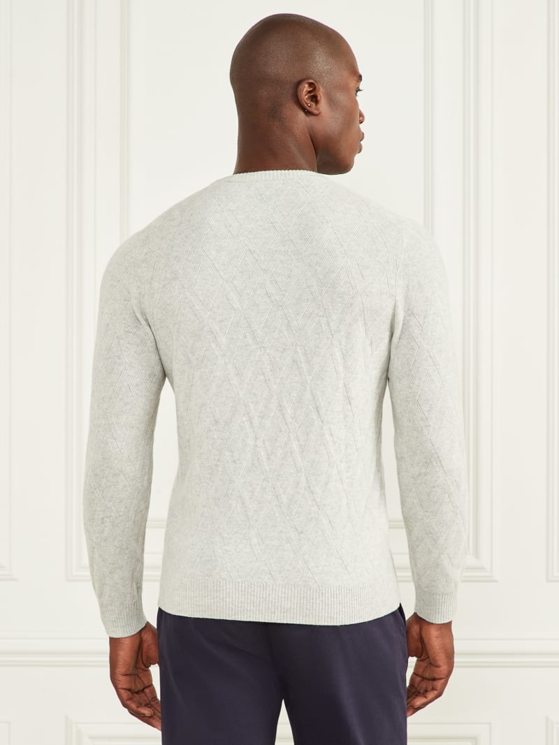 Guess Eco Rhombus Turtleneck Sweater - Light Stone Heather Guess Eco Rhombus Turtleneck Sweater - Light Stone Heather