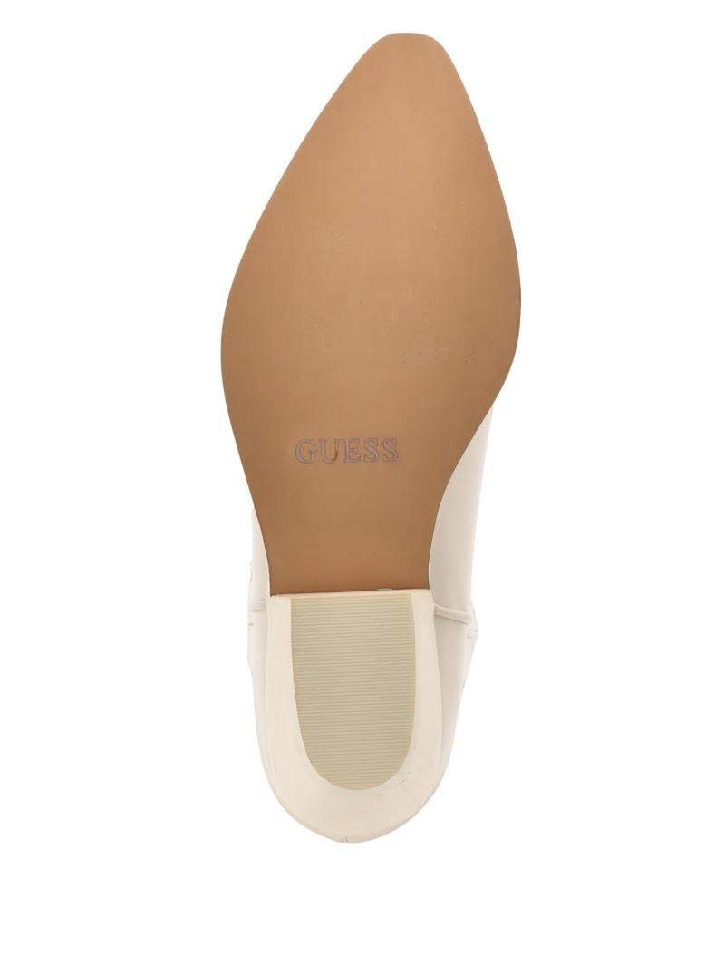 Guess Ginnifer Knee-High Cowboy Boots - Ivory 150 Guess Ginnifer Knee-High Cowboy Boots - Ivory 150