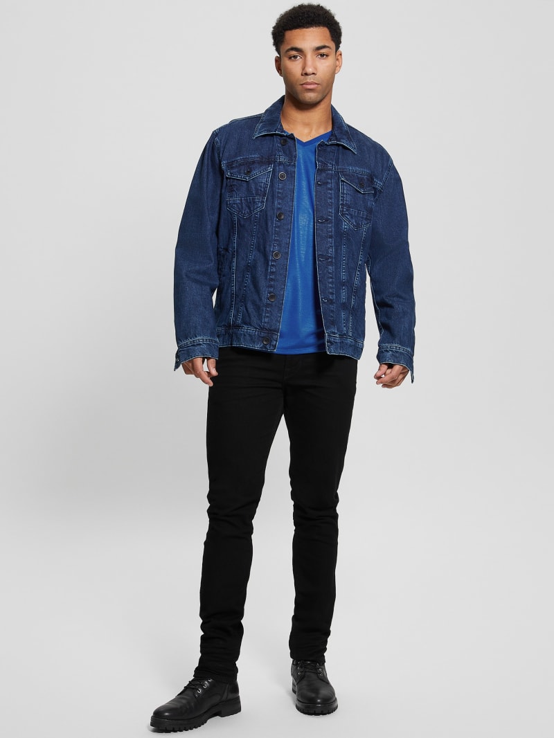 Guess Mason Yoke V-Neck Tee - Bright Zaffre Guess Mason Yoke V-Neck Tee - Bright Zaffre