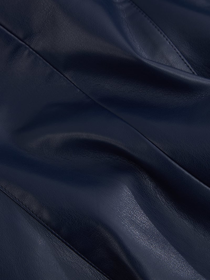 Guess Emelie Faux-Leather Blazer - Blackened Blue Guess Emelie Faux-Leather Blazer - Blackened Blue
