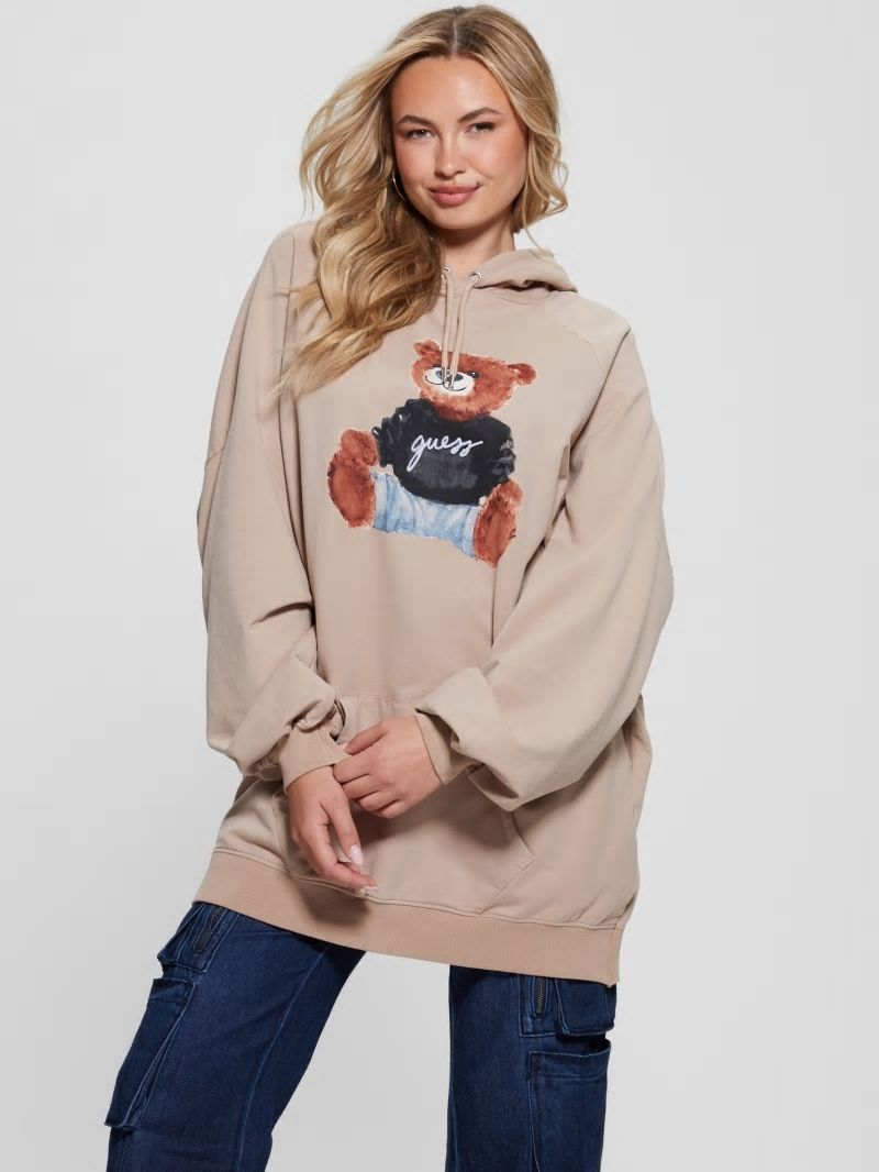 Guess Washed Oversize Hoodie - Summer Clay Multi Guess Washed Oversize Hoodie - Summer Clay Multi