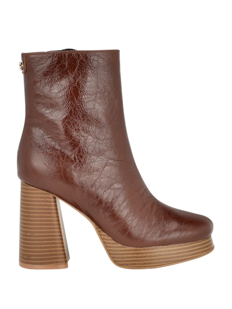 Guess Danca Platform Booties - Medium Brown Guess Danca Platform Booties - Medium Brown