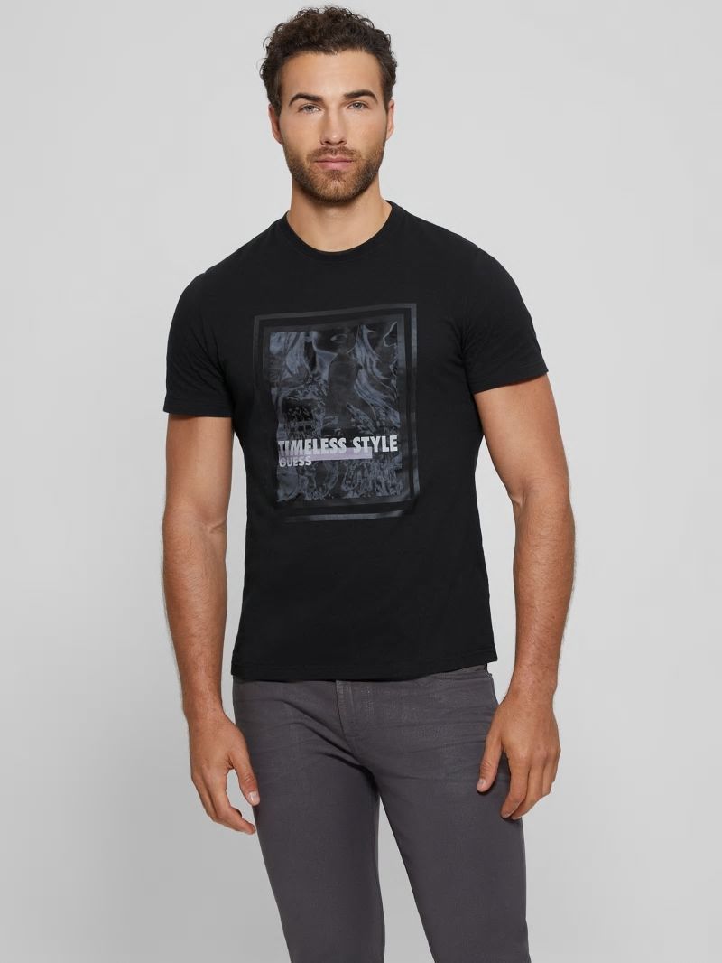 Guess Timeless Mesh Tee - Black Guess Timeless Mesh Tee - Black