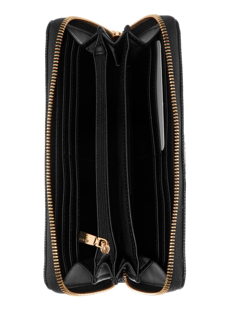 Guess Aveta Large Zip-Around Wallet - Black Guess Aveta Large Zip-Around Wallet - Black