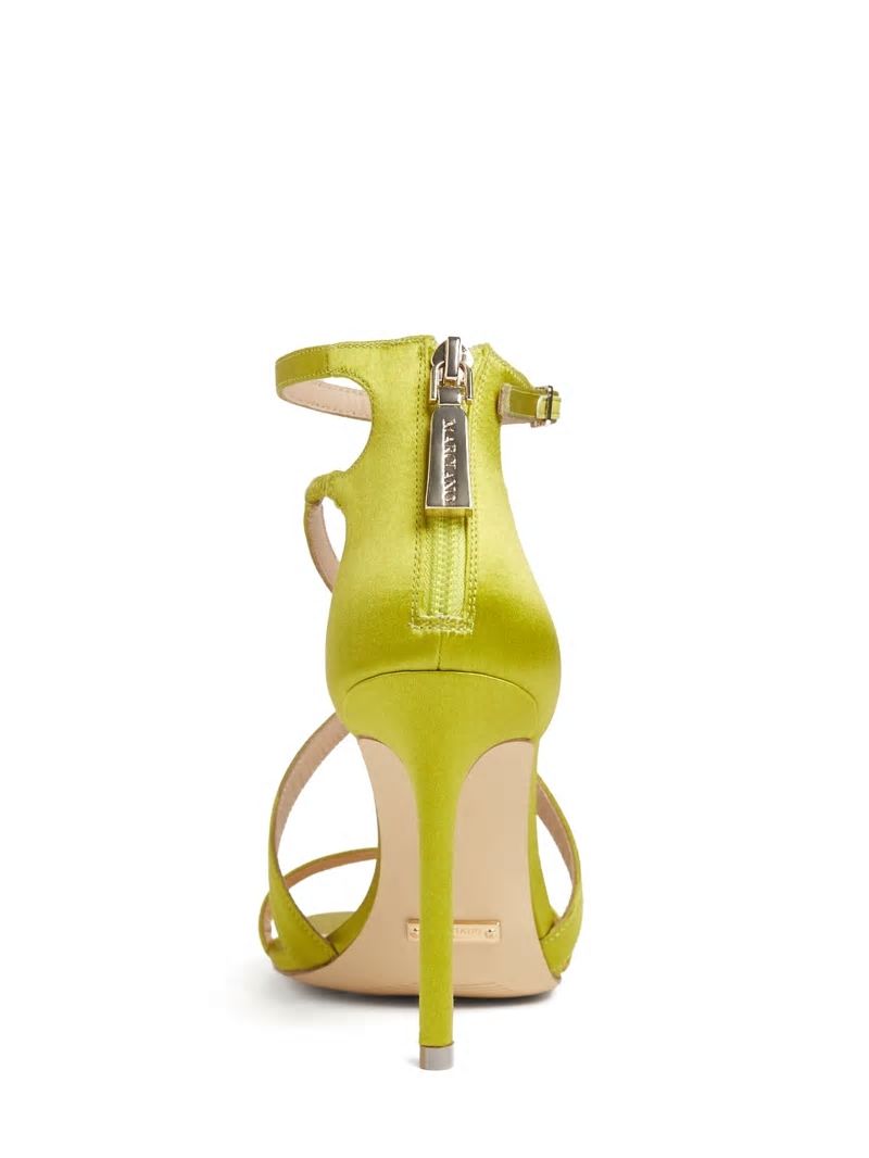 Guess Satin Strappy Heel - Green Patent Guess Satin Strappy Heel - Green Patent