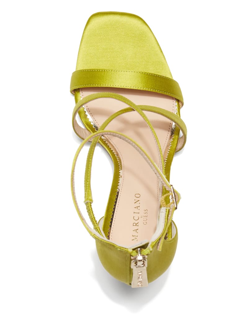 Guess Satin Strappy Heel - Green Patent Guess Satin Strappy Heel - Green Patent