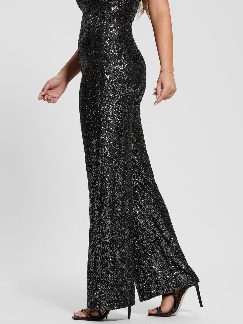 Guess Sereh Wide-Leg Sequin Pants - Asphalt Grey Multi Guess Sereh Wide-Leg Sequin Pants - Asphalt Grey Multi
