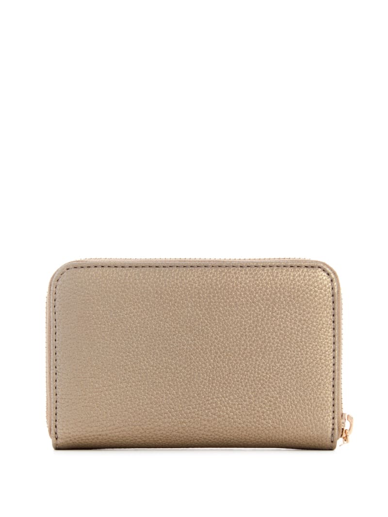 Guess Meridian Medium Zip-Around Wallet - Pewter Guess Meridian Medium Zip-Around Wallet - Pewter