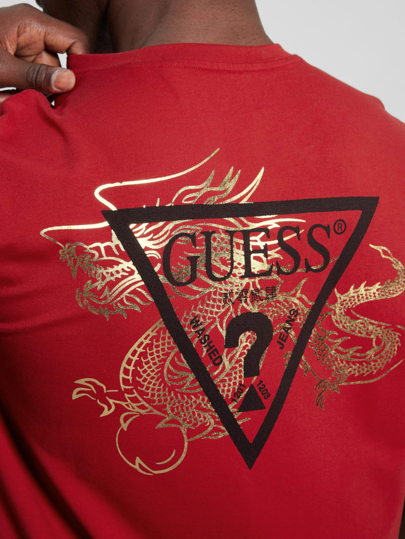 Guess Chinese New Year Stamped Dragon Tee - Chili Red Guess Chinese New Year Stamped Dragon Tee - Chili Red