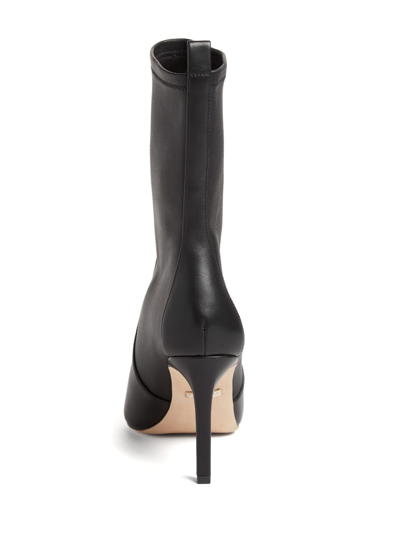 Guess Mavrik Leather Ankle Bootie - Black Snakeskin Guess Mavrik Leather Ankle Bootie - Black Snakeskin