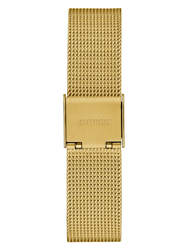 Guess Gold-Tone Triangle Mesh Analog Watch - Gold Guess Gold-Tone Triangle Mesh Analog Watch - Gold