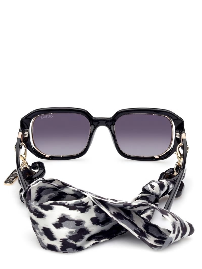 Guess Rectangle Sunglasses - Silver Guess Rectangle Sunglasses - Silver