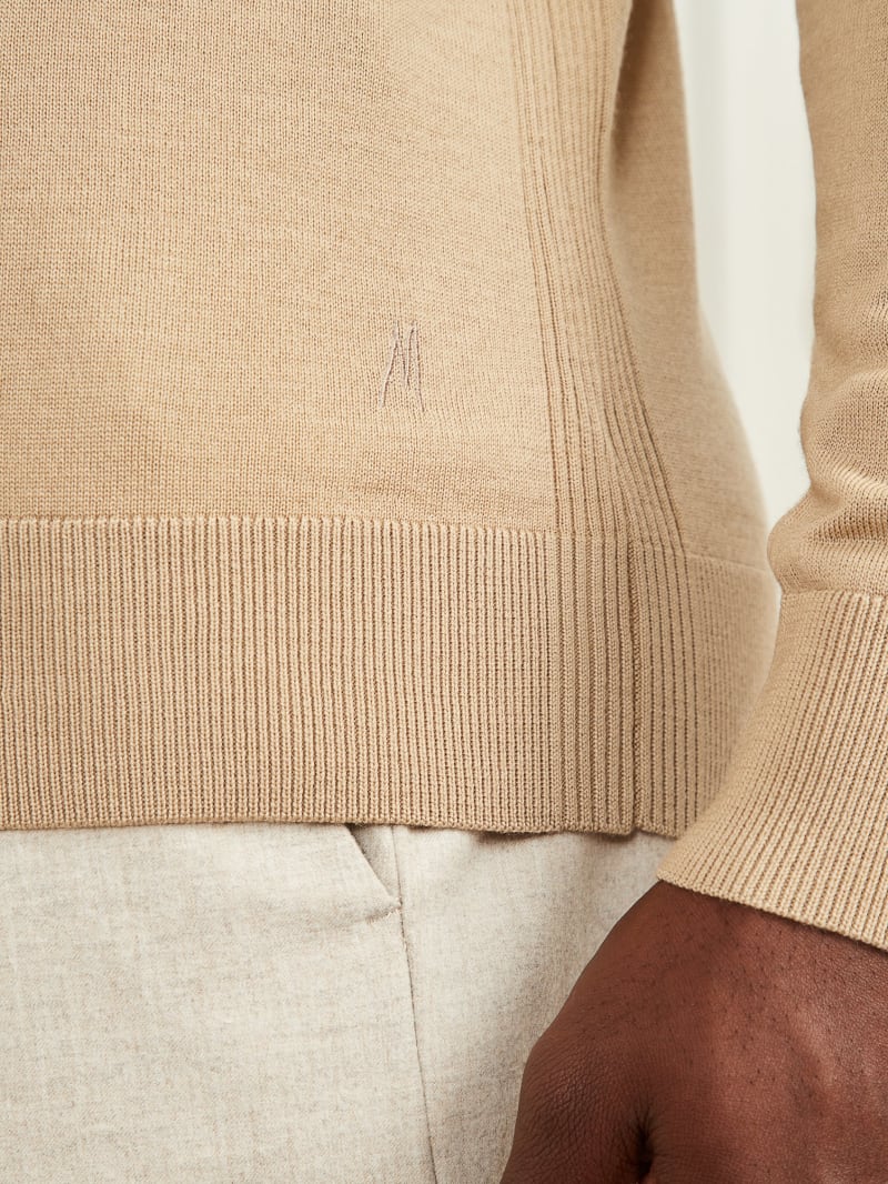 Guess Merino Wool Turtleneck Sweater - Herb Tan Guess Merino Wool Turtleneck Sweater - Herb Tan
