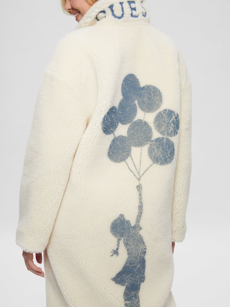 Guess Solange Faux-Fur Coat - Smart Stone Guess Solange Faux-Fur Coat - Smart Stone