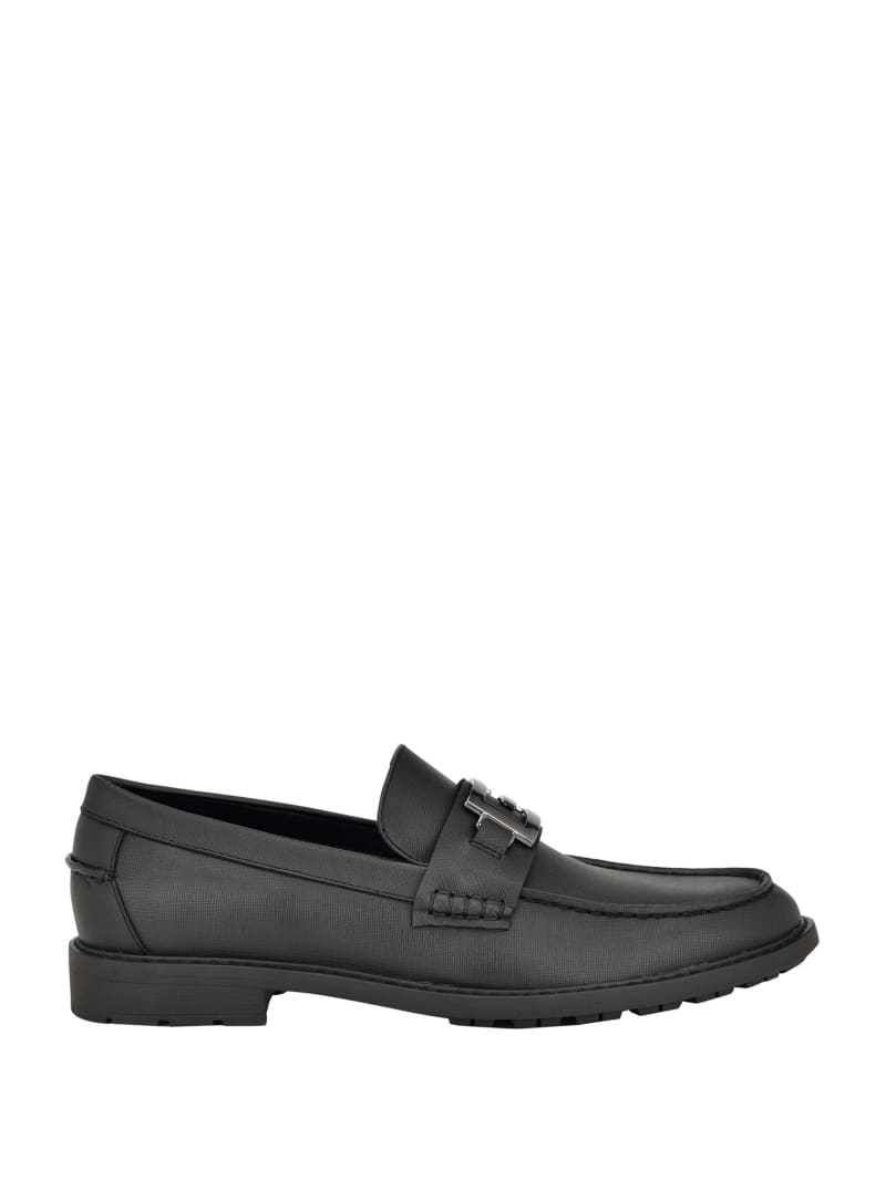 Guess Dremmer Logo Loafers - Black Leather Guess Dremmer Logo Loafers - Black Leather