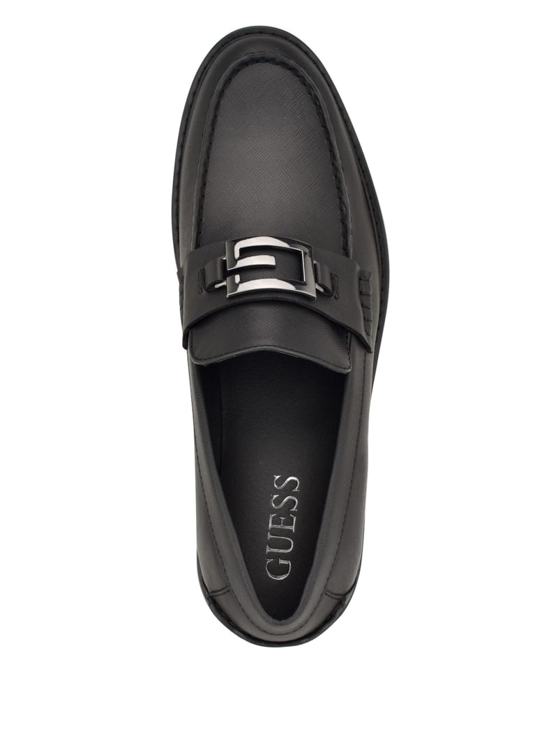 Guess Dremmer Logo Loafers - Black Leather Guess Dremmer Logo Loafers - Black Leather