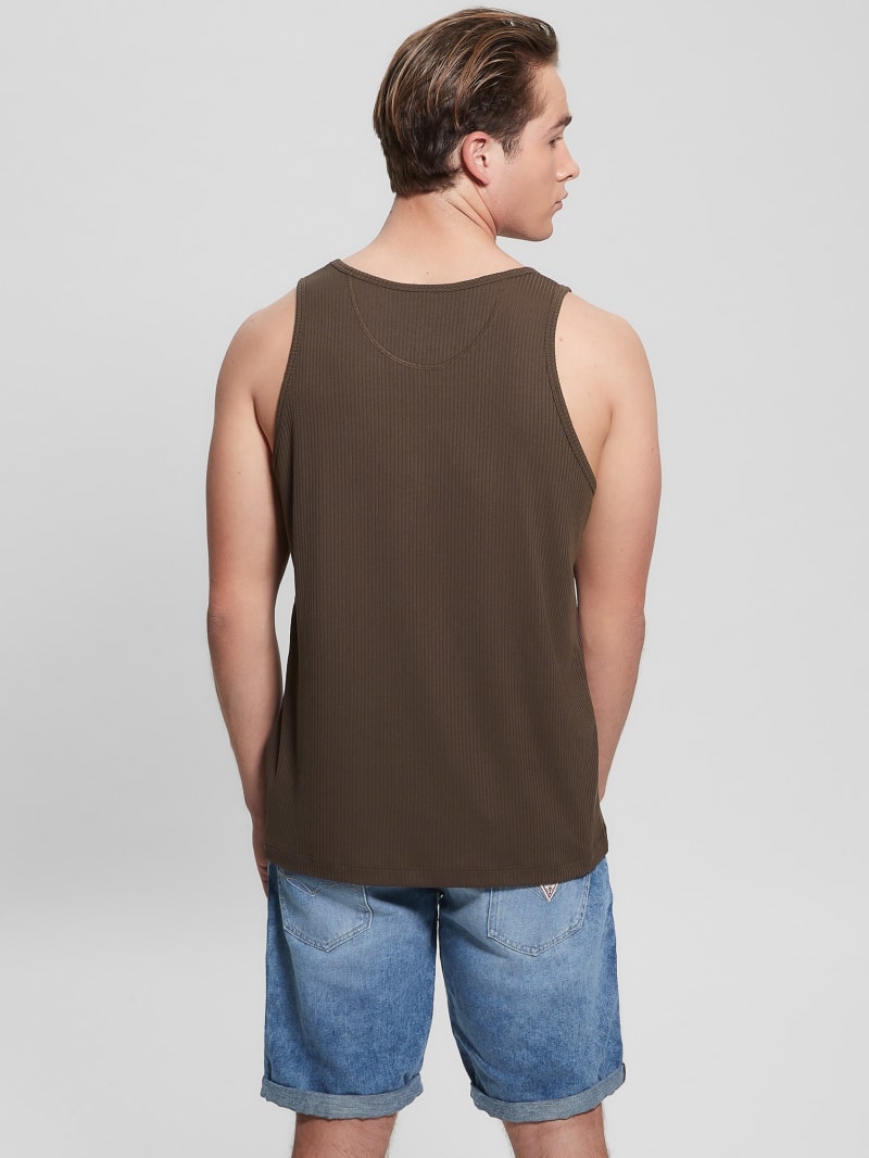 Guess Eco Cyrus Ribbed Tank - Cafe Noir Guess Eco Cyrus Ribbed Tank - Cafe Noir