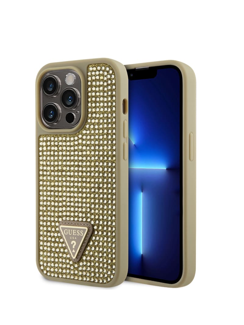 Guess Rhinestone iPhone 15 Pro Case - Gold Guess Rhinestone iPhone 15 Pro Case - Gold