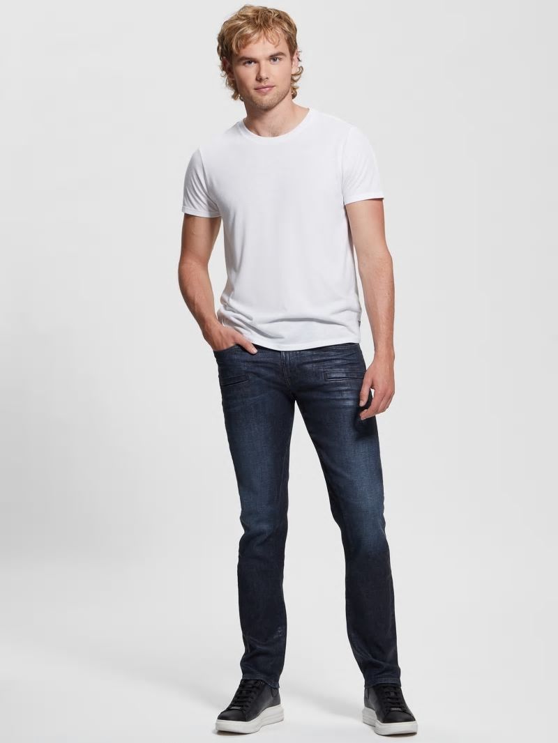 Guess Tapered Zip Pocket Jeans - Regency Blue Guess Tapered Zip Pocket Jeans - Regency Blue