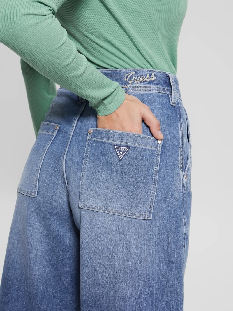 Guess Dakota Cropped Wide-Leg Jeans - Genial Guess Dakota Cropped Wide-Leg Jeans - Genial