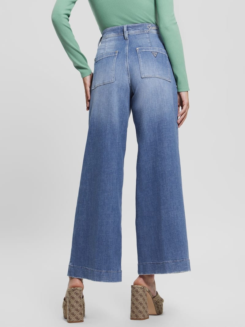 Guess Dakota Cropped Wide-Leg Jeans - Genial Guess Dakota Cropped Wide-Leg Jeans - Genial