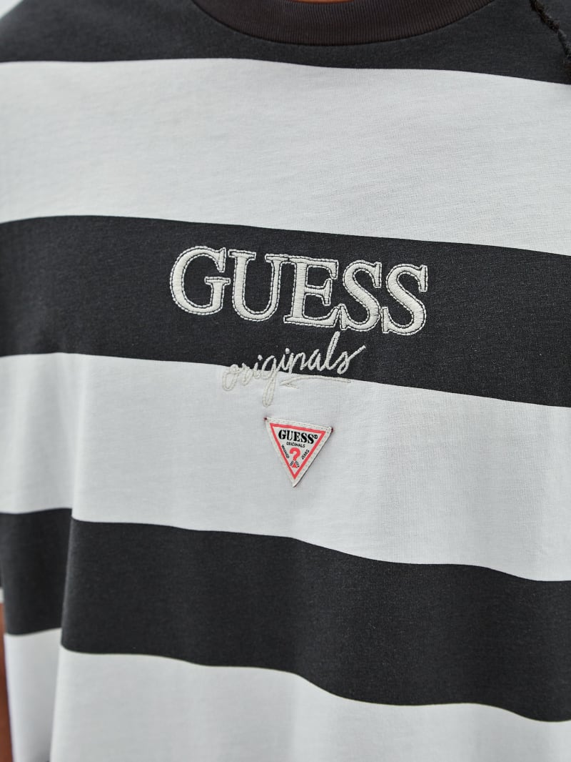 Guess GUESS Originals Rugby Stripe Tee - Washed Out Black Multi Guess GUESS Originals Rugby Stripe Tee - Washed Out Black Multi