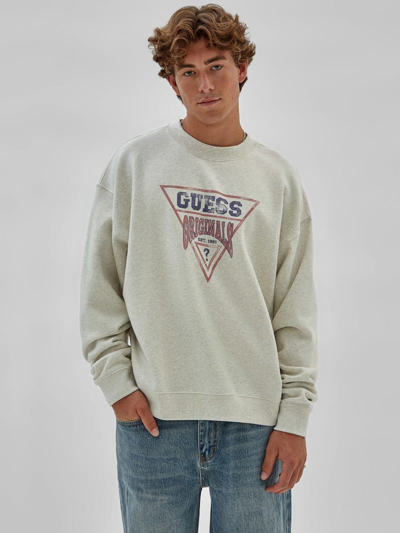 Guess GUESS Originals Eco Vintage Heather Dev Sweatshirt - Eli Aged Heather Guess GUESS Originals Eco Vintage Heather Dev Sweatshirt - Eli Aged Heather