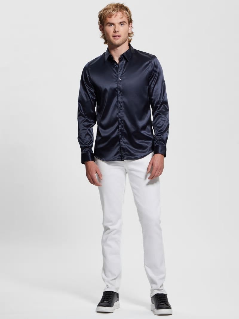 Guess Long-Sleeve Regal Shirt - Bleu éLéGant Guess Long-Sleeve Regal Shirt - Bleu éLéGant