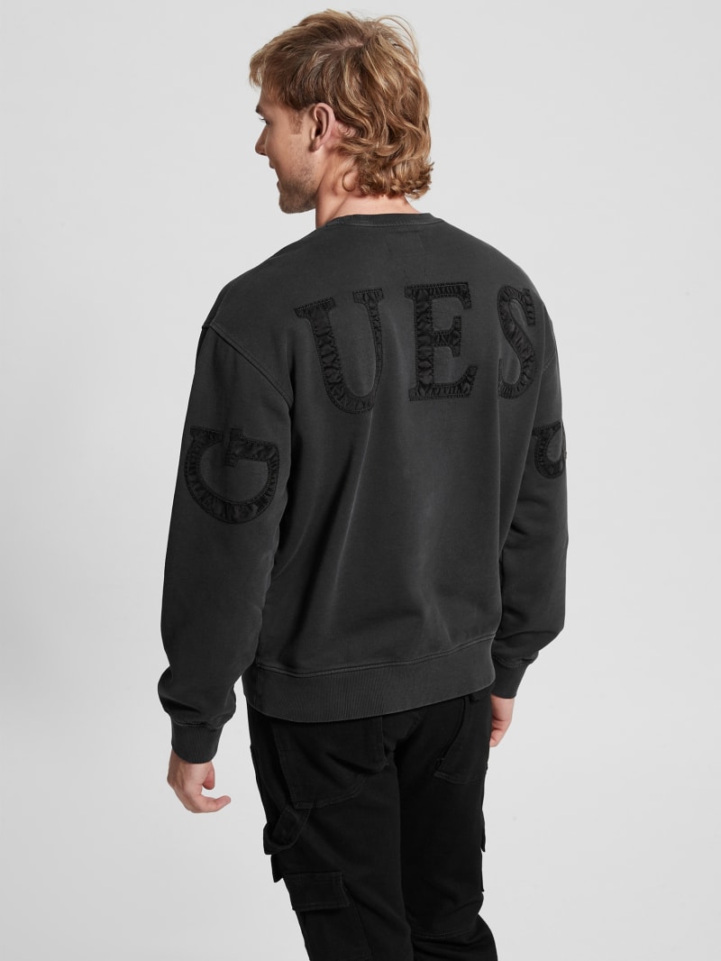 Guess Finch Vintage Logo Sweatshirt - Jet Black Multi Guess Finch Vintage Logo Sweatshirt - Jet Black Multi