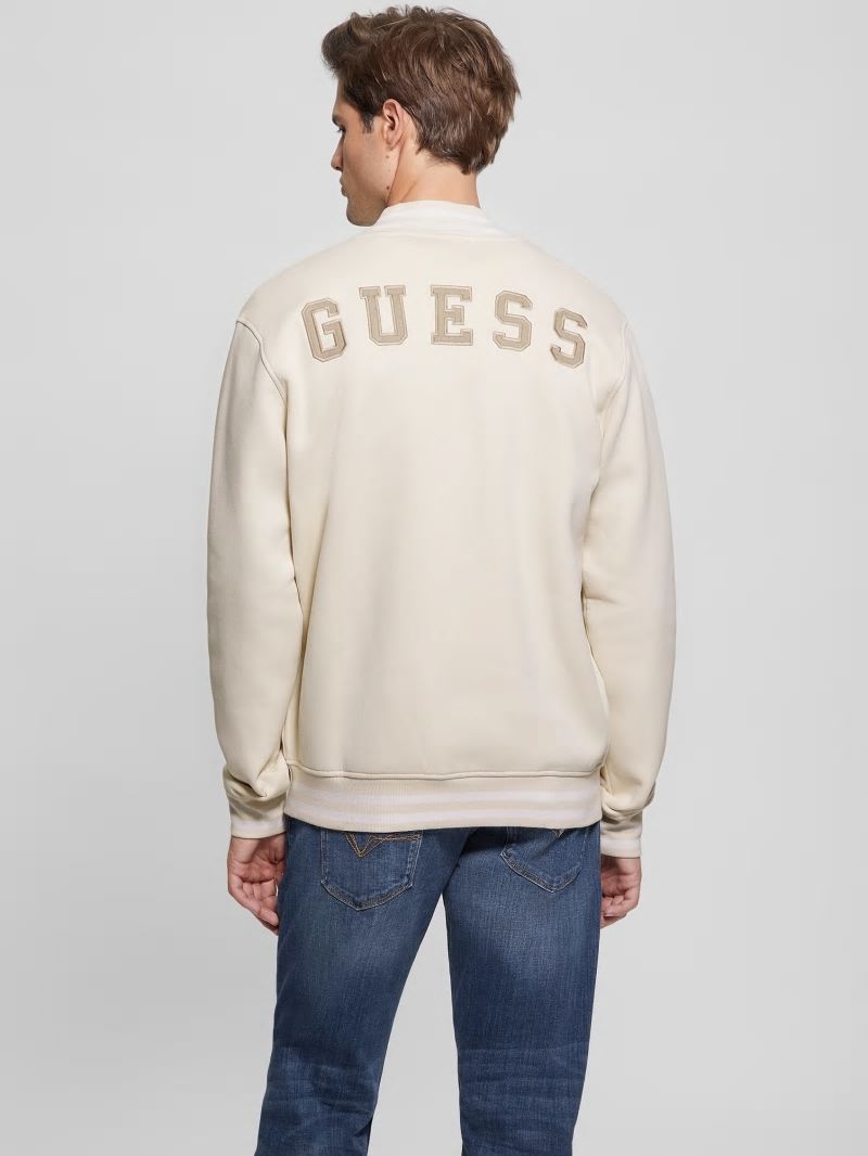Guess Eco Embroidered Flight Jacket - Vanilla Blush Guess Eco Embroidered Flight Jacket - Vanilla Blush