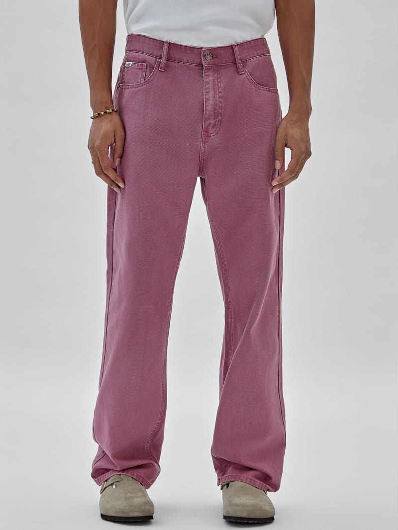 Guess GUESS Originals Relaxed Canvas Pants - Distressed Damson Multi Guess GUESS Originals Relaxed Canvas Pants - Distressed Damson Multi