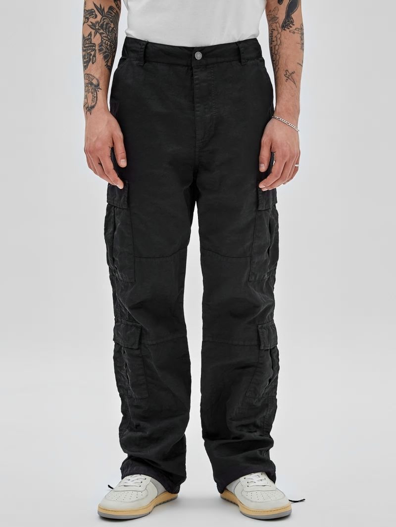 Guess GUESS Originals Nylon Cargo Pants - Jet Black Multi Guess GUESS Originals Nylon Cargo Pants - Jet Black Multi