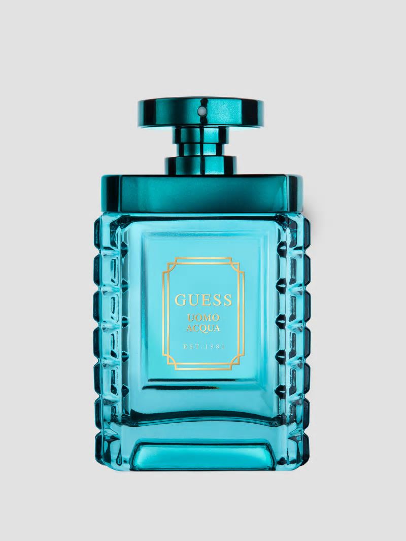 Guess GUESS Uomo Acqua Eau de Toilette, 3.4 oz - Silver/Navy Guess GUESS Uomo Acqua Eau de Toilette, 3.4 oz - Silver/Navy