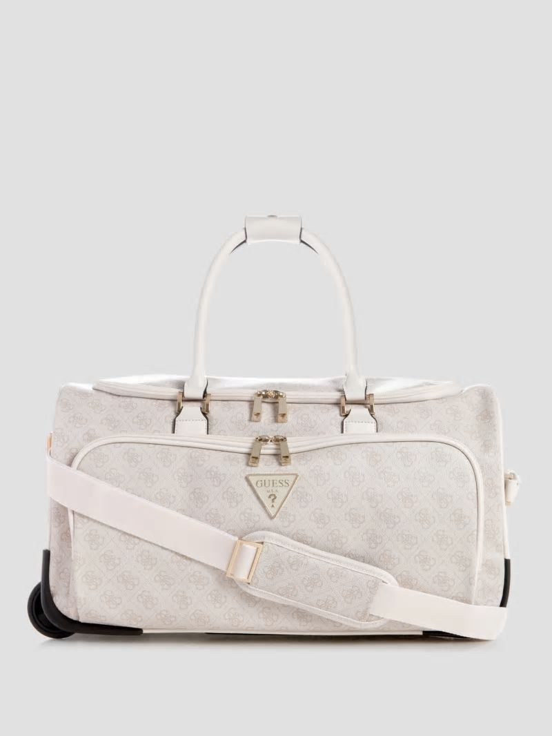 Guess Jesco Wheeled Duffel Bag - Dove Guess Jesco Wheeled Duffel Bag - Dove