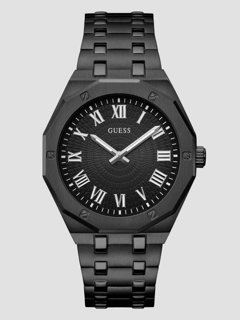 Guess Black Sunburst Analog Watch - Black Snakeskin Guess Black Sunburst Analog Watch - Black Snakeskin