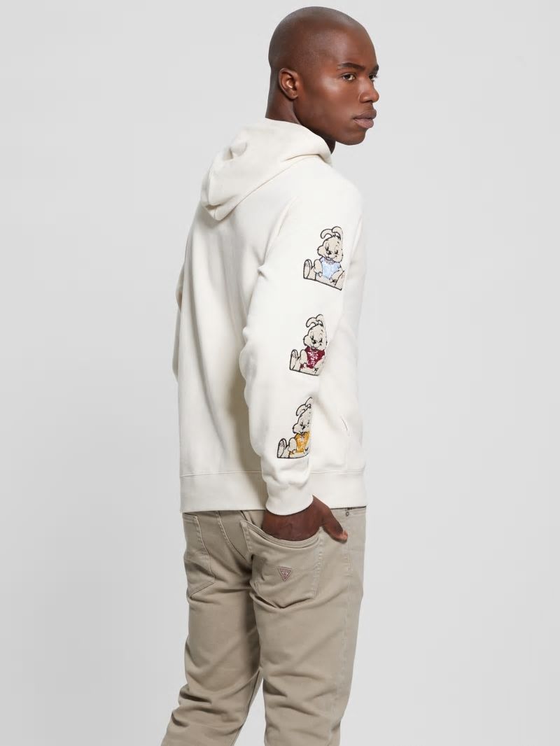 Guess Street Art Patched Hoodie - Quicksand Guess Street Art Patched Hoodie - Quicksand