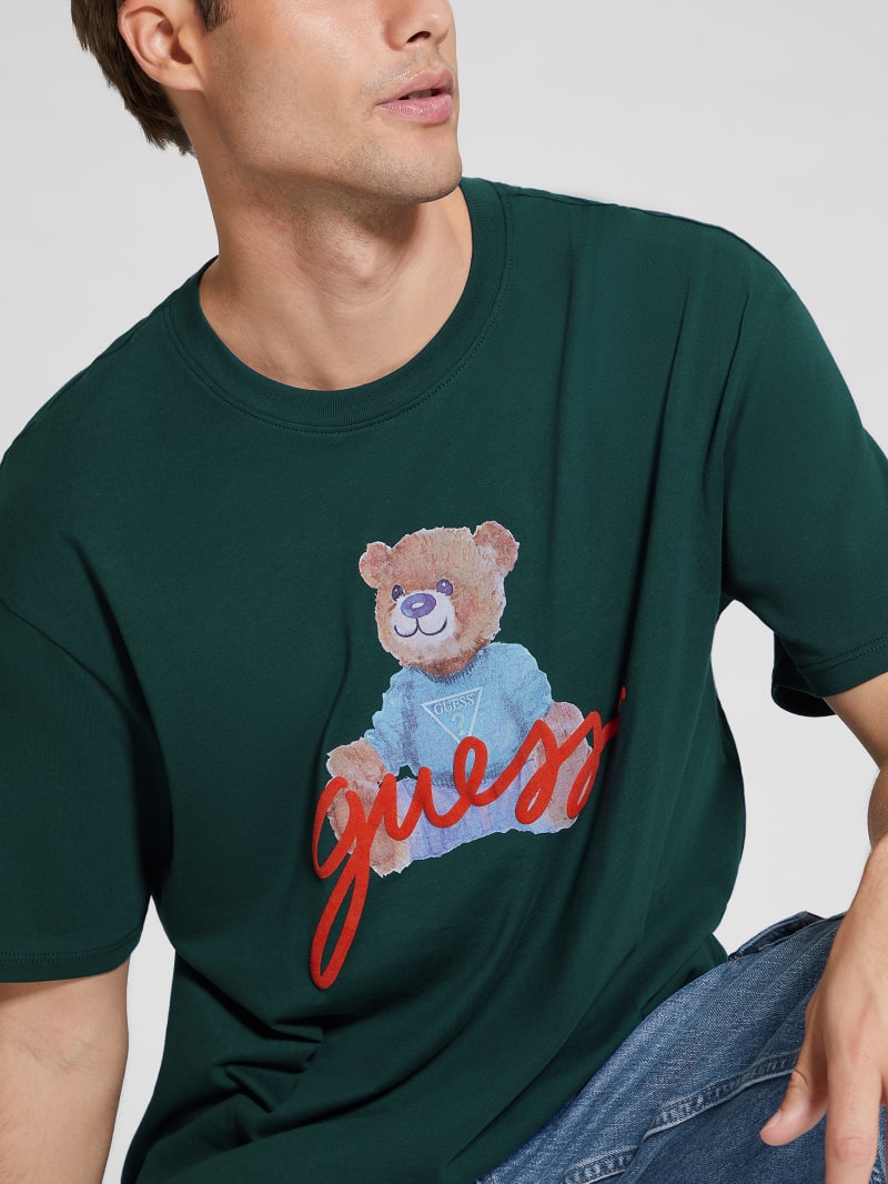 Guess Logo Bear Tee - Dark Jade Multi Guess Logo Bear Tee - Dark Jade Multi
