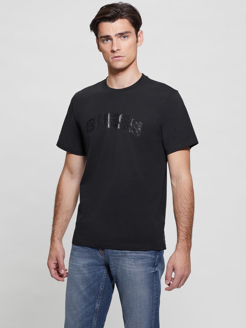 Guess Eco Gaston Logo Tee - Black Guess Eco Gaston Logo Tee - Black