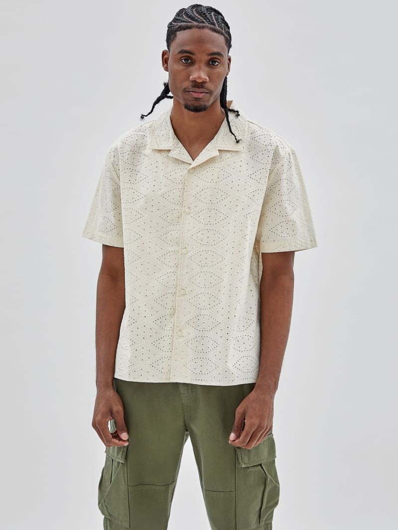 Guess GUESS Originals Eyelet Shirt - Sandy Shore Guess GUESS Originals Eyelet Shirt - Sandy Shore