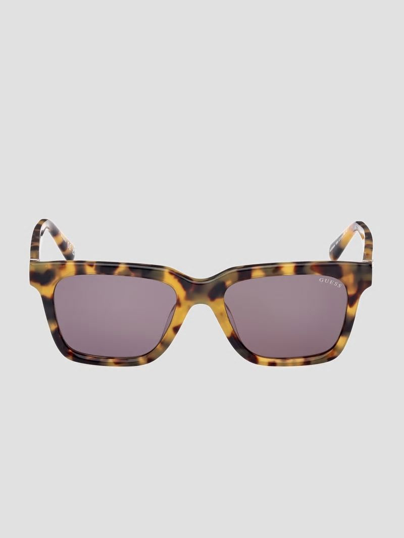 Guess Plastic Square Sunglasses - 53n Tort Guess Plastic Square Sunglasses - 53n Tort