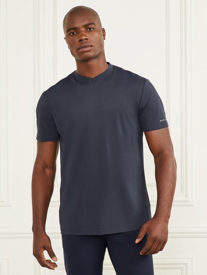 Guess Formal V-Neck Tee - Bleu &eacute;L&eacute;Gant