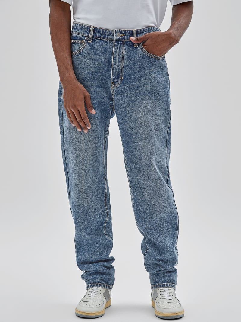 Guess GUESS Originals Denim Kit Straight Jeans - Go James Medium Wash Guess GUESS Originals Denim Kit Straight Jeans - Go James Medium Wash