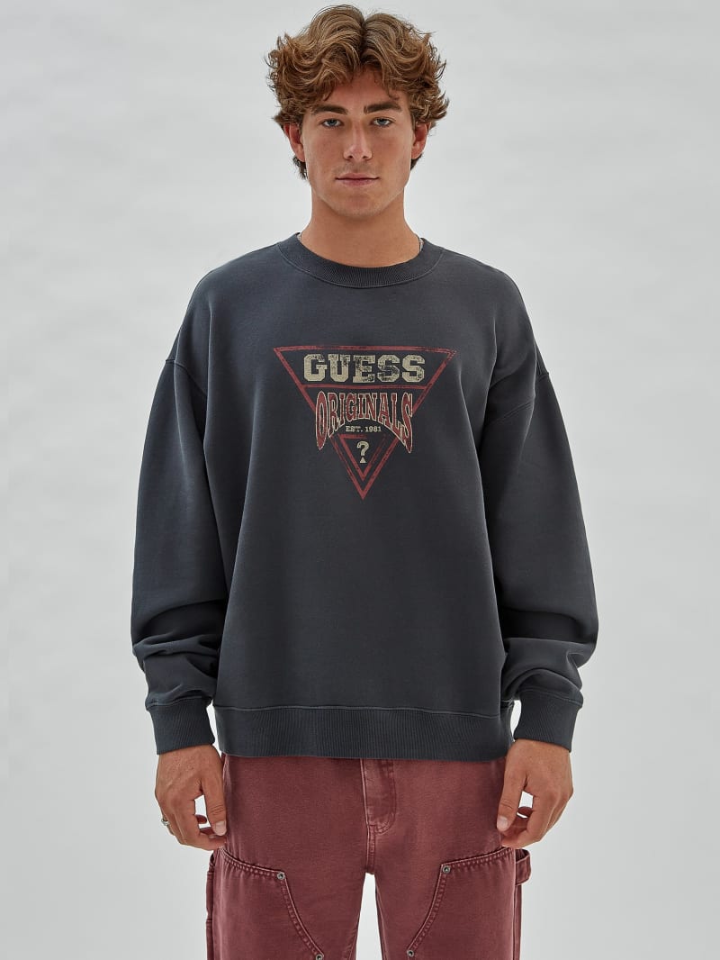 Guess GUESS Originals Vintage Dev Sweatshirt - Jet Black Multi Guess GUESS Originals Vintage Dev Sweatshirt - Jet Black Multi