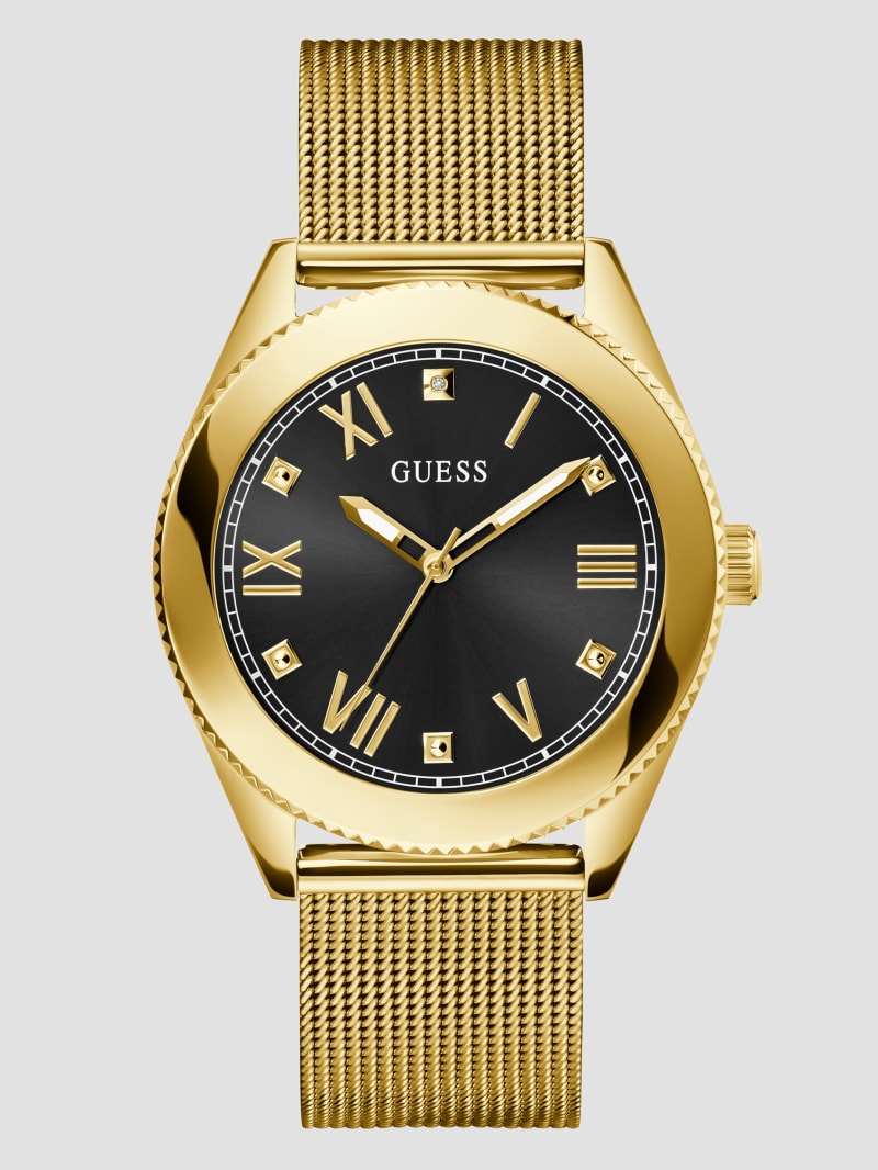 Guess Gold-Tone Mesh Analog Watch - Gold Guess Gold-Tone Mesh Analog Watch - Gold