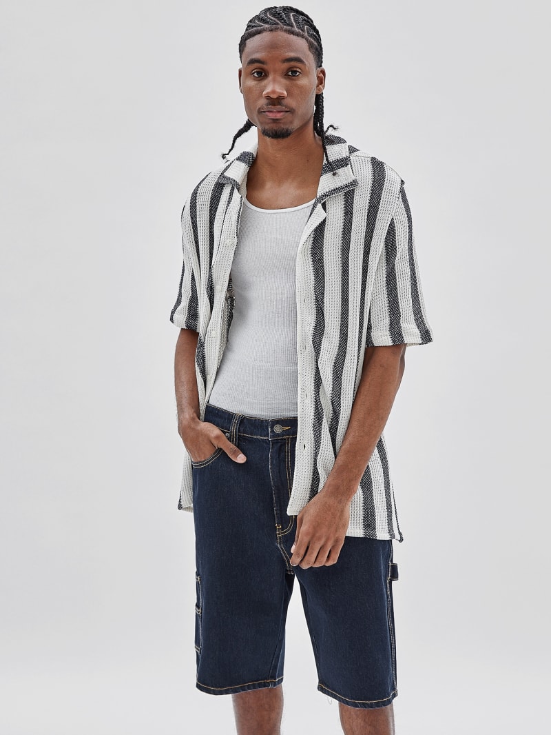 Guess GUESS Originals Open-Knit Camp Shirt - Sandy Shore Multi Guess GUESS Originals Open-Knit Camp Shirt - Sandy Shore Multi