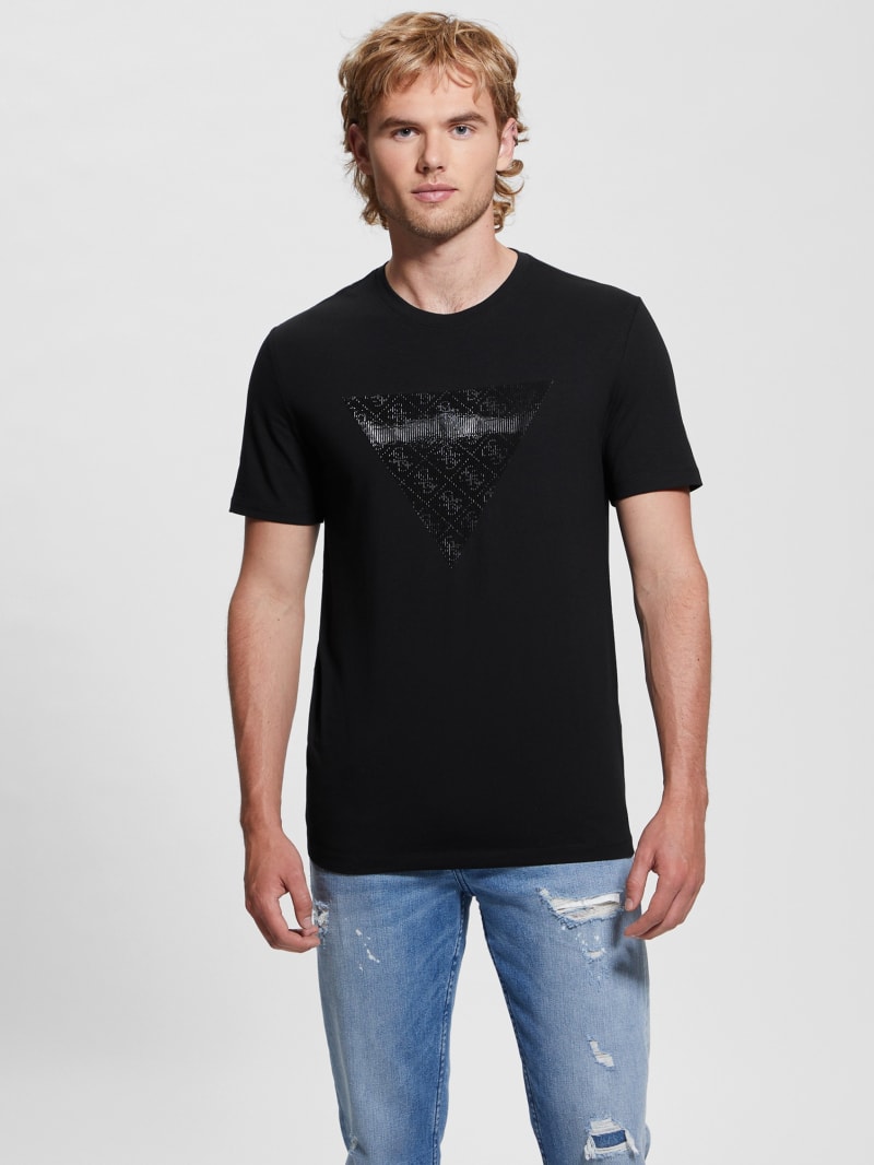 Guess Eco Triangle Crewneck Tee - Black Guess Eco Triangle Crewneck Tee - Black
