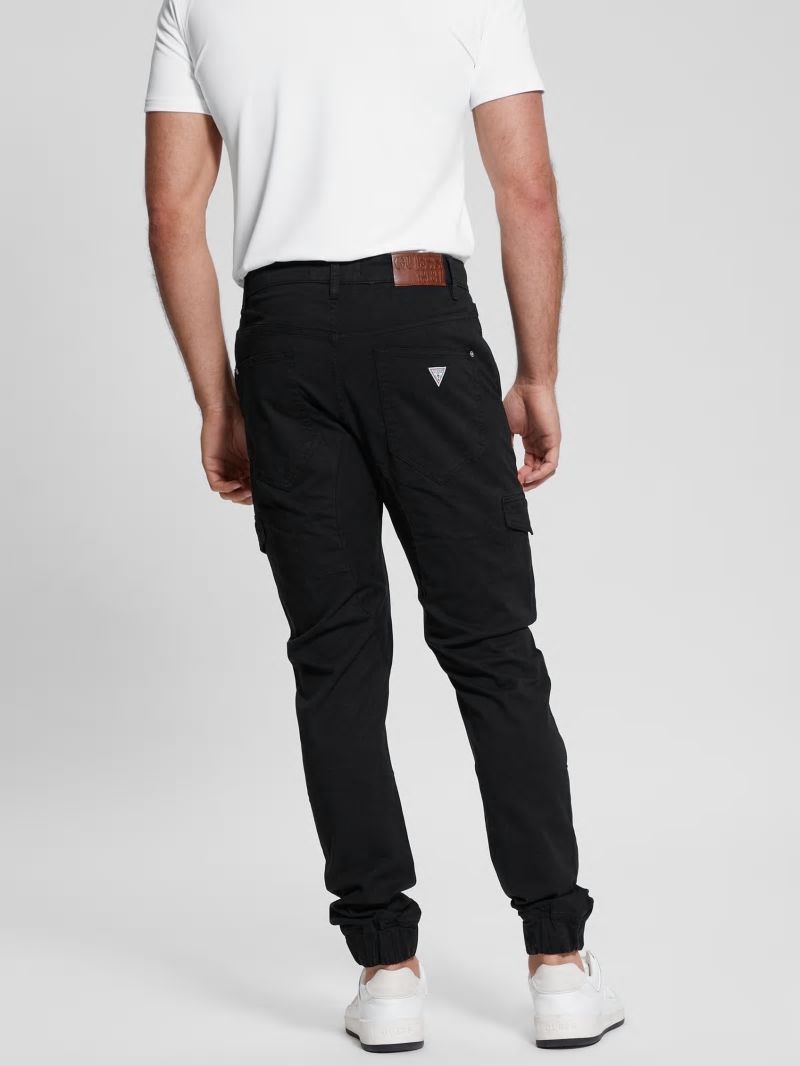 Guess New Kombat Tapered Twill Pants - Black Guess New Kombat Tapered Twill Pants - Black