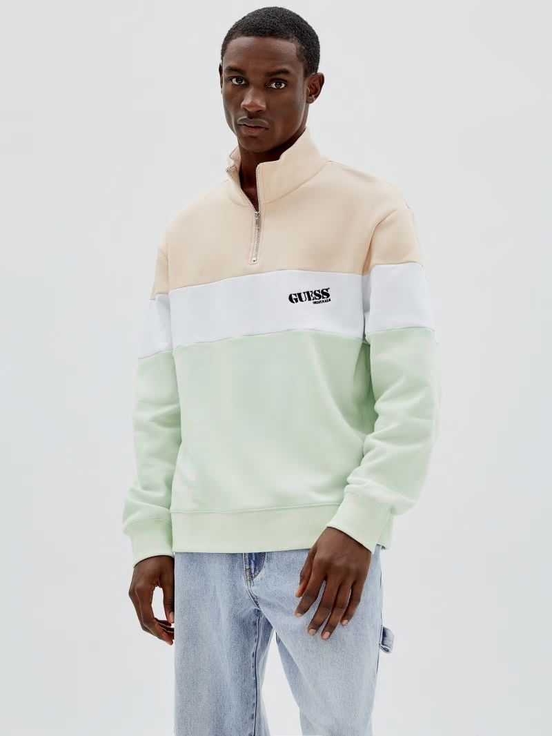 Guess GUESS Originals Half-Zip Pullover - Morning Haze Multi Guess GUESS Originals Half-Zip Pullover - Morning Haze Multi
