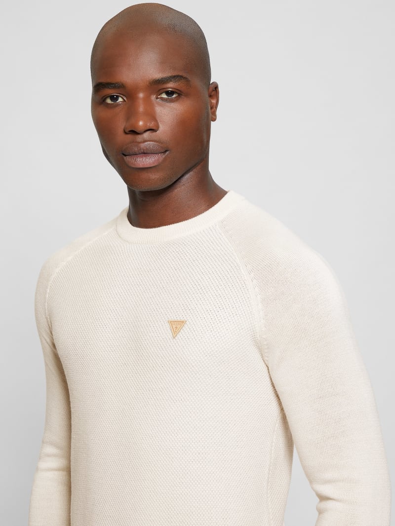 Guess Eco Alec Wool-Blend Sweater - Muted Stone Guess Eco Alec Wool-Blend Sweater - Muted Stone