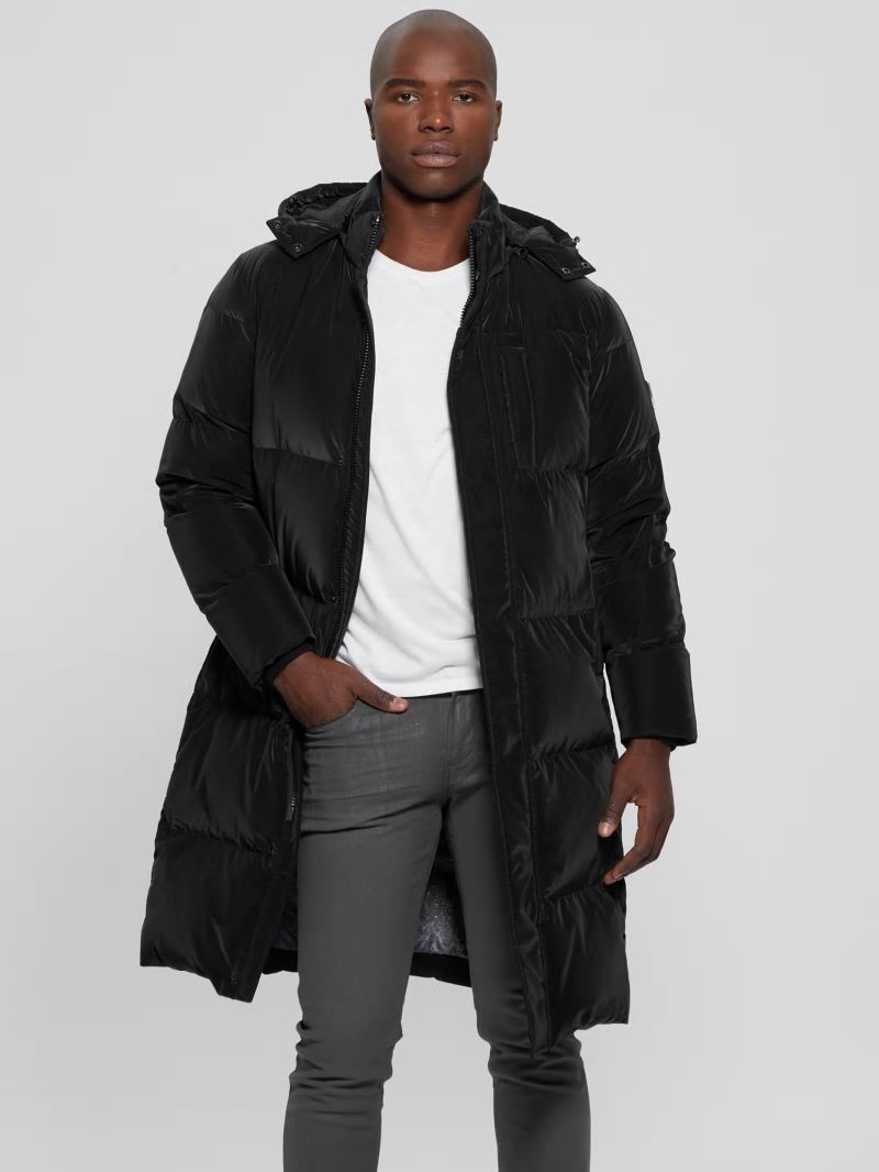 Guess Space Longline Down Jacket - Black Guess Space Longline Down Jacket - Black